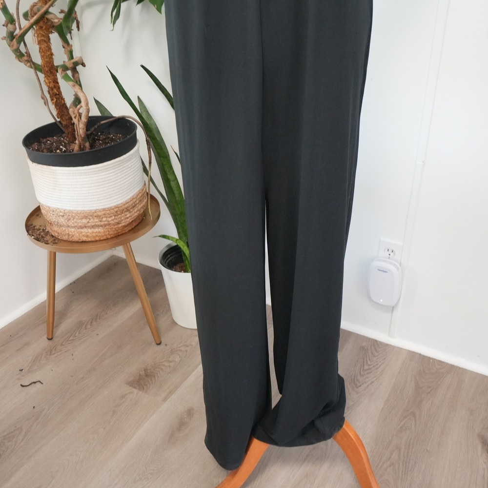 Varley Jumpsuit Womens Small Black V-Neck Sleeveless Wide Leg Loungewear Pocket - Picture 3 of 9